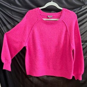Vince Camuto Vibrant Pink Crew Neck Sweater
